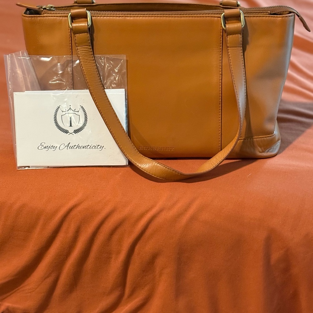 Burberry Tan Leather Shoulder Bag